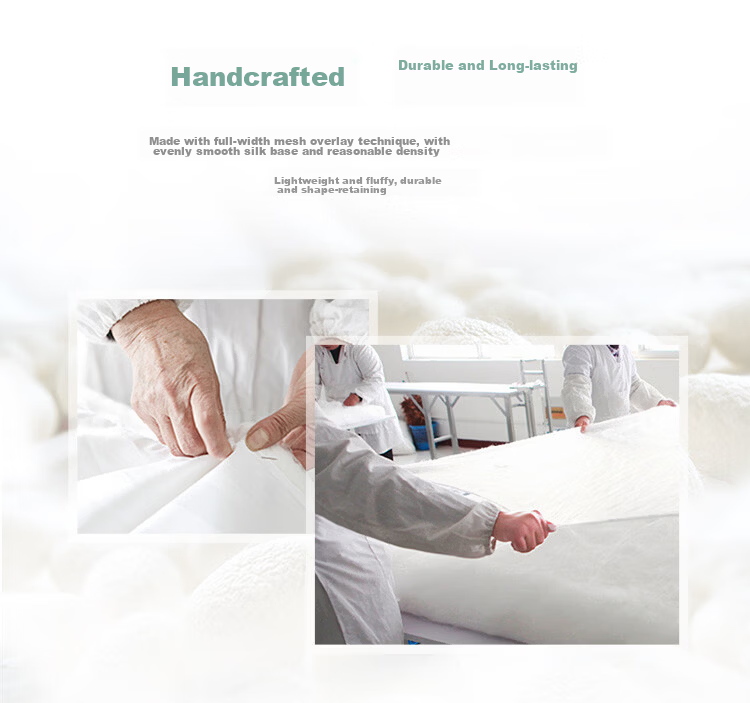 Fuanna 100% Silk Quilt Summer Cooling Blanket Air Conditioning Thin Quilt 2.4 Jin Single Dormitory 152x210cm 8