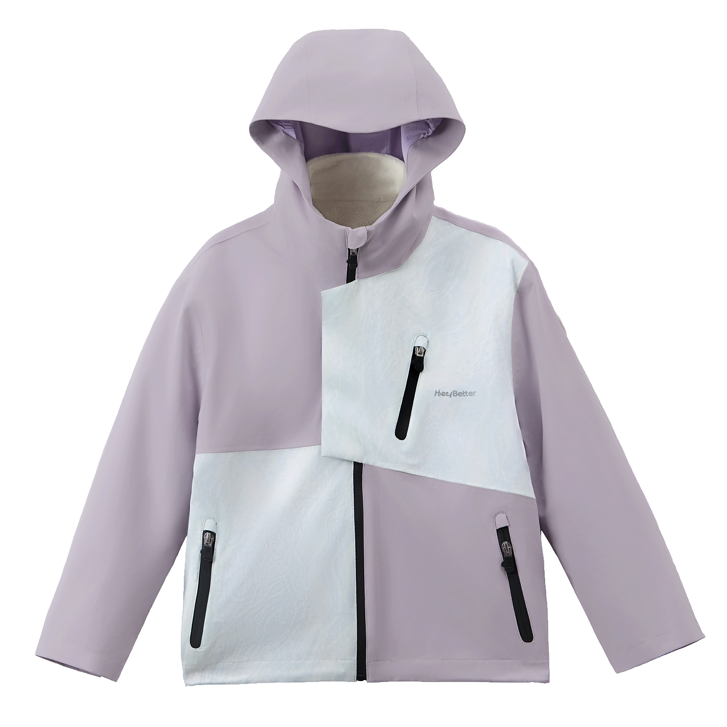 HeyBetter Children's Three-In Fleece Jacket with Inner Liner, Waterproof, Windproof, And Stain-Resistant Autumn And Winter Coat for Temperatures -5° to 15°C