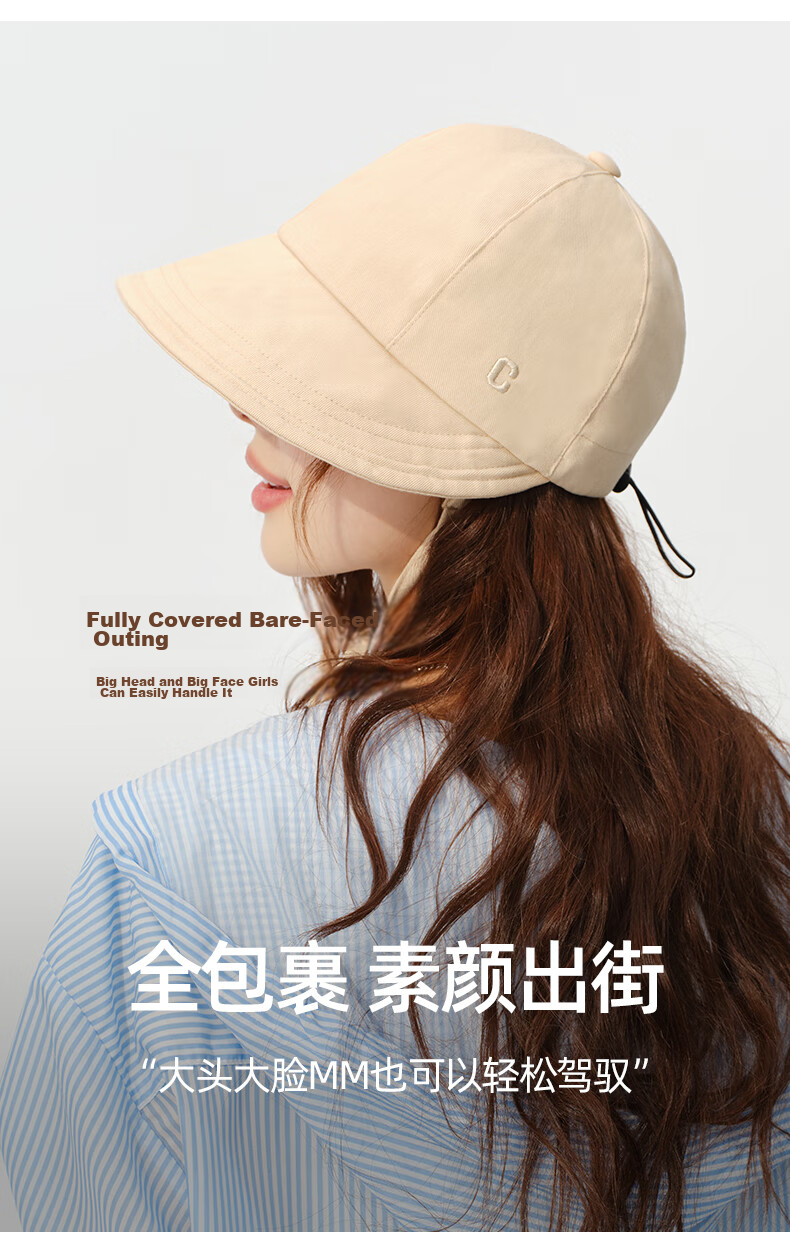 CACUSS Women's Sun Hat, Breathable Wide Brim Ice Silk UV Protection Outdoor Cycling Visor Cap 22