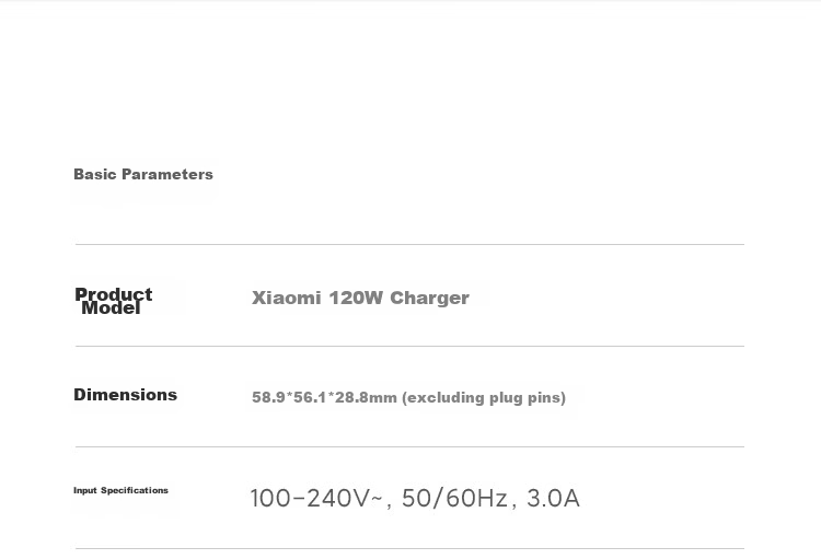 MI (Xiaomi) 120W Charger 13