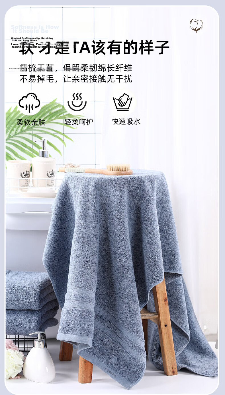 KING SHORE Five-Star Hotel Pure Cotton Sports Bath Towel, Thickened Xinjiang Long-Staple Cotton, Gray, 381g, 140*72cm 5