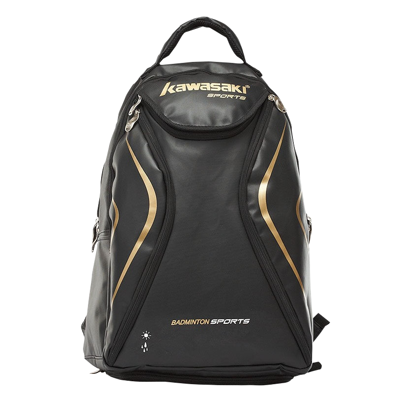 KAWASAKI Badminton Backpack Double Shoulder Sports Bag with Separate Shoe Compartment KBP-8220 Black