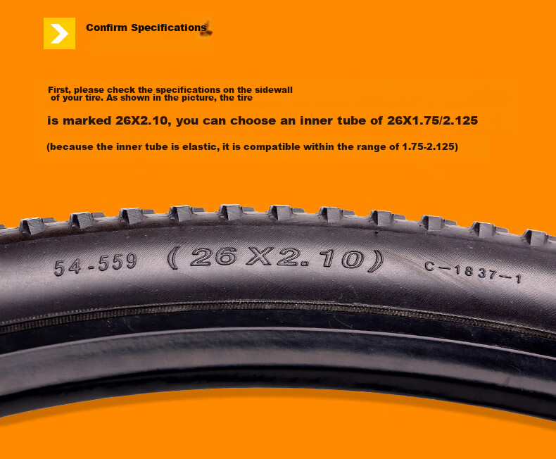 Chaoyang Bicycle Inner Tube 26 Inch Mountain Bike Tire Thickened Schrader Valve Lightweight 26x1.95/2.125 Schrader Valve 48MM 9