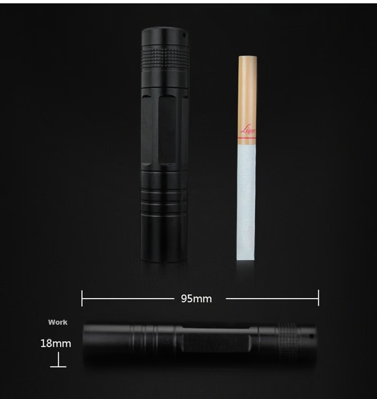 BWNK Aluminum Alloy Splash-Proof No.5 High Brightness Portable Flashlight Gift Box Set Blue 6