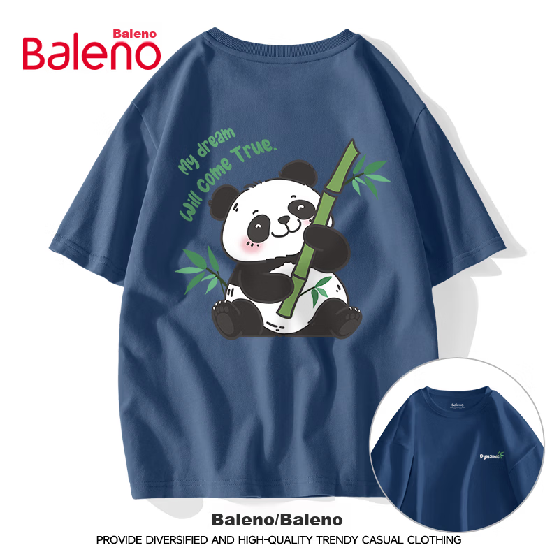 Baleno Men's Short Sleeve T-Shirt Summer Youth Trendy Casual Loose Breathable Cotton Half Sleeve Top 17