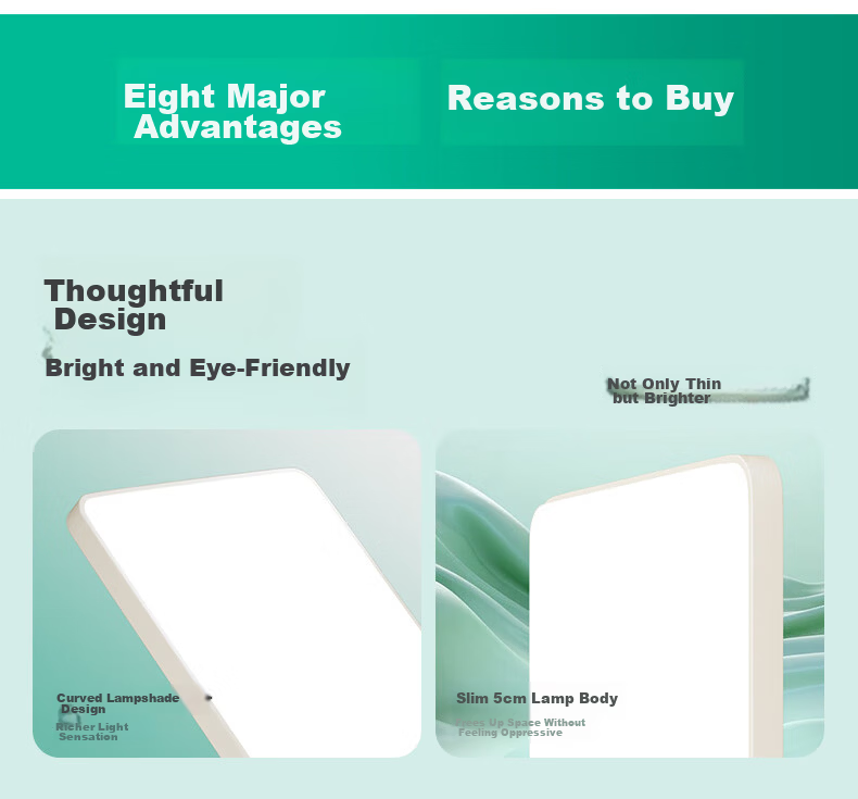 MICOE Full-Spectrum Eye-Protecting Ceiling Light for Living Room, Dining Room And Bedroom, Simple And Elegant Zhongshan Lighting Moon Series 3