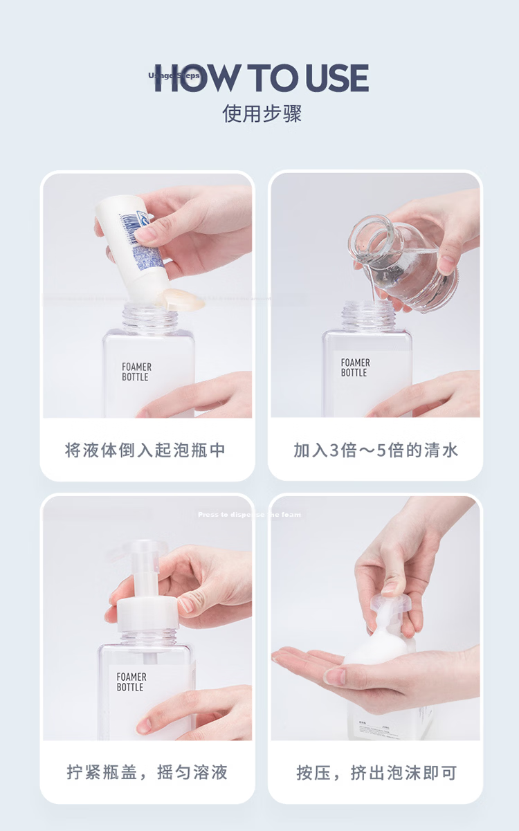 BANANA TRIP Foaming Bottle Liquid Dispenser Foaming Face Wash Soap Dispenser Foaming Pump Bottle 450ml 10