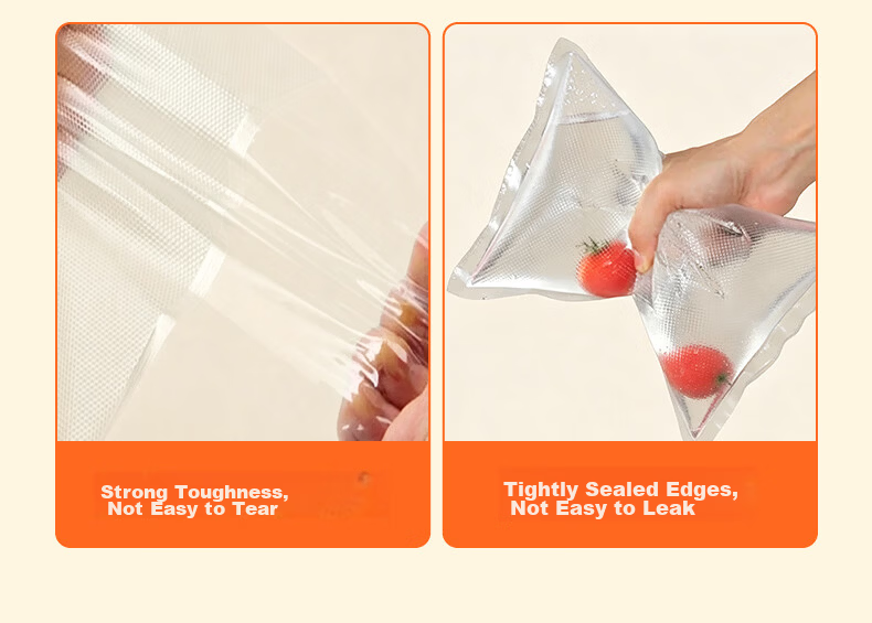 HOOYE Vacuum Bag Food Grade Fresh-Keeping Packaging Vacuum Sealing Bag Mesh Plastic Seal 20*500cm 1 Roll HY11920 7