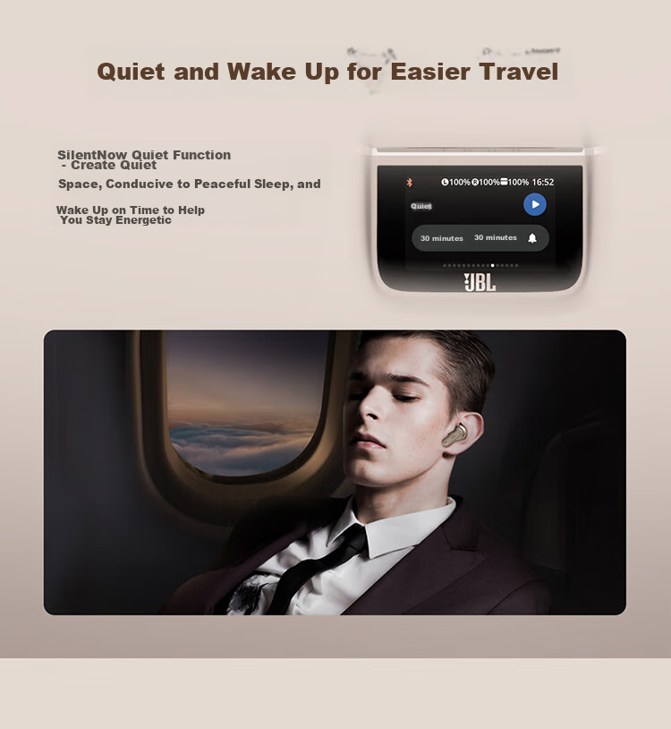 JBL TOUR PRO3 Business Cabin 3rd Generation [Wang Chulin's Choice], Wireless Bluetooth Earphones, Smart Touch Screen, Active Noise Cancellation, In-Ear Style, Compatible with Apple And Huawei, Dazzling Ice Latte 14