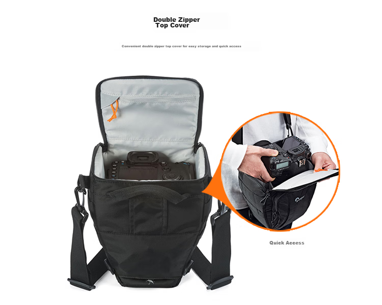 LOWEPRO Leshebao Format 160 Style DSLR And Mirrorless Camera Bag, Shoulder Photography Bag, Crossbody Travel Portable Photography Small Bag, Black LP36512-0WW 6