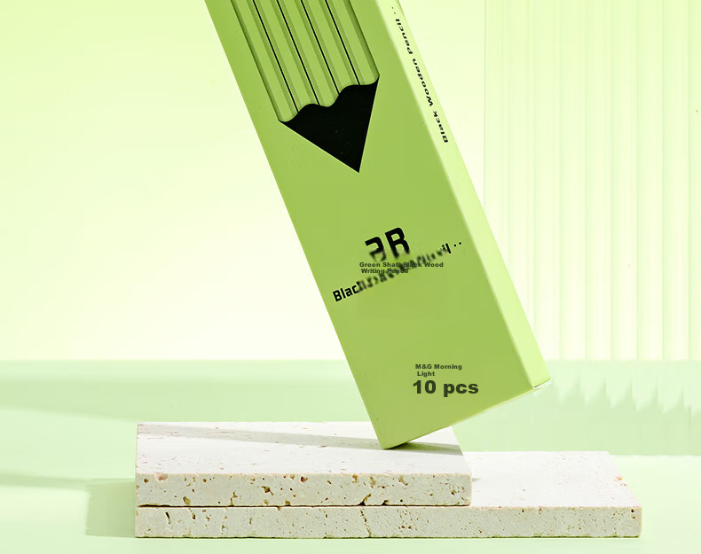 M&G Stationery HB Pencil Black Wood Small Green Hexagonal High-End Pencil for Primary Students Marking Pencil Exam Special Back-to-School Handwriting Drawing 10pcs/Box AWP32019 6