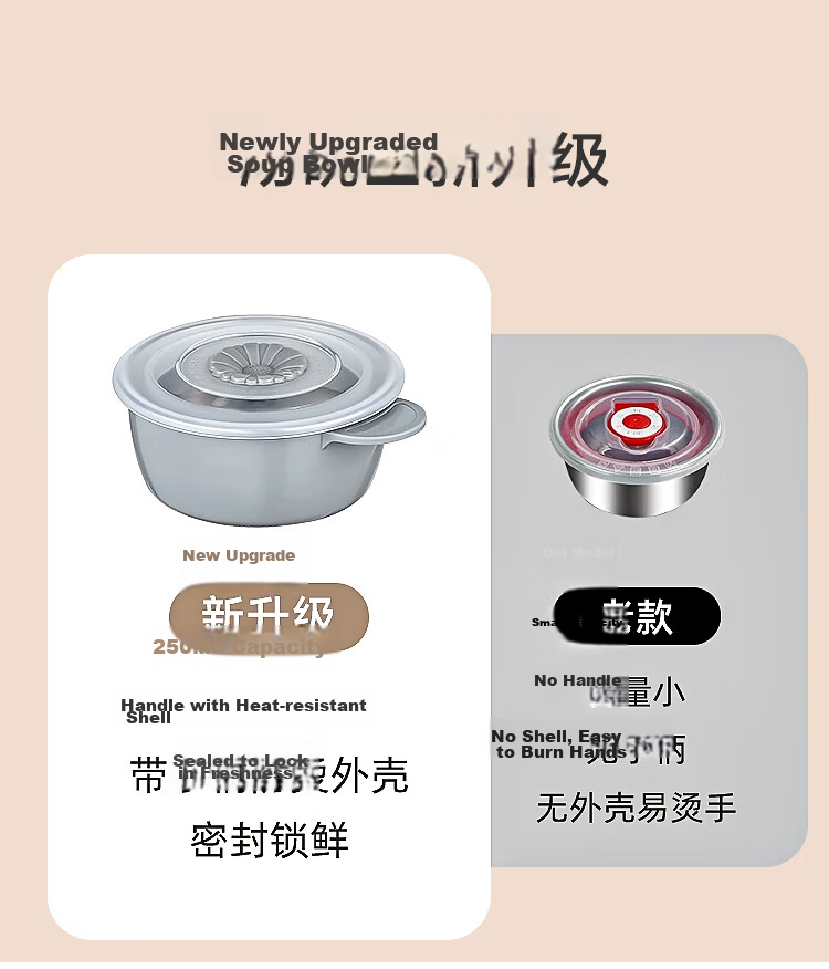 JD Jingzao Lunch Box 1.5L 304 Stainless Steel Microwave Safe Insulated Bento Box with 5 Compartments and Utensils for Students and Office Workers 12