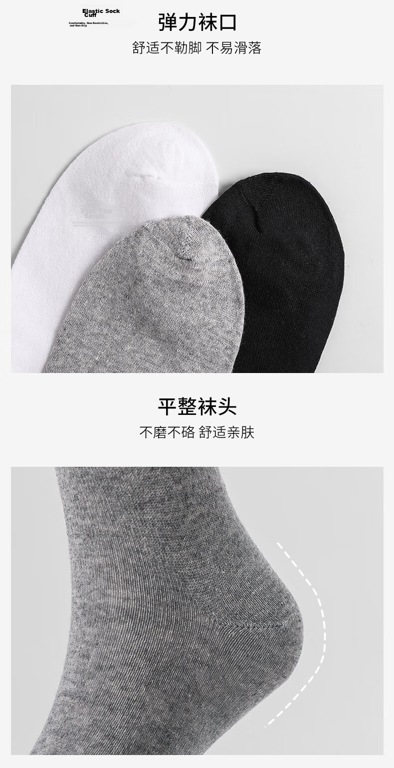 Etravel Disposable Self-Comfortable Daily Short Socks [10 Pairs], Business Travel Comfortable Sweat-Absorbing, Black 16