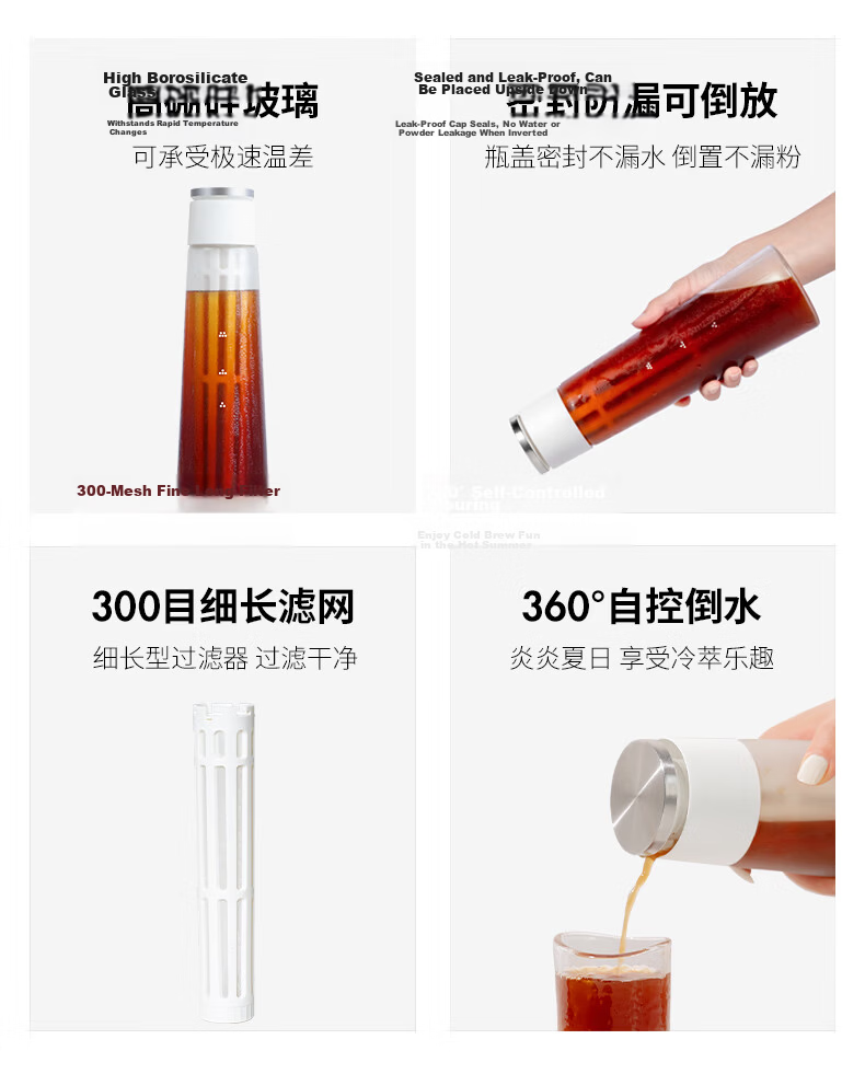Timemore Ice Drip Cold Brew Coffee Maker Cold Brew Coffee Pot Fruit Tea Cold Brew Bottle Cold Brew Cup 600ML 2
