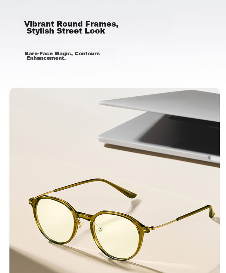 Mijia Xiaomi Blue Light Blocking Glasses Pro Anti-Oil Beta Titanium Radiation Protection Round Frame for Phone and Computer 14
