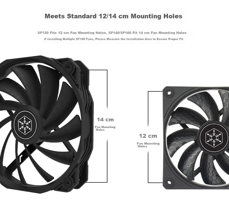 Silverstone 12CM Armor-Piercing Bullet Computer Case Cooling Fan AP120i (Straight Long Air Duct/efficient Heat Dissipation/high Air Pressure/low Noise) 5