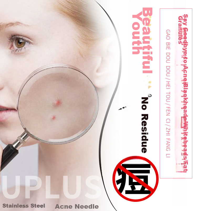 UPLUS Stainless Steel Bent Head Acne Needle, Blackhead Extractor Tweezers, Pimple Remover Tool, Beauty Tweezers for Blackheads And Acne 1