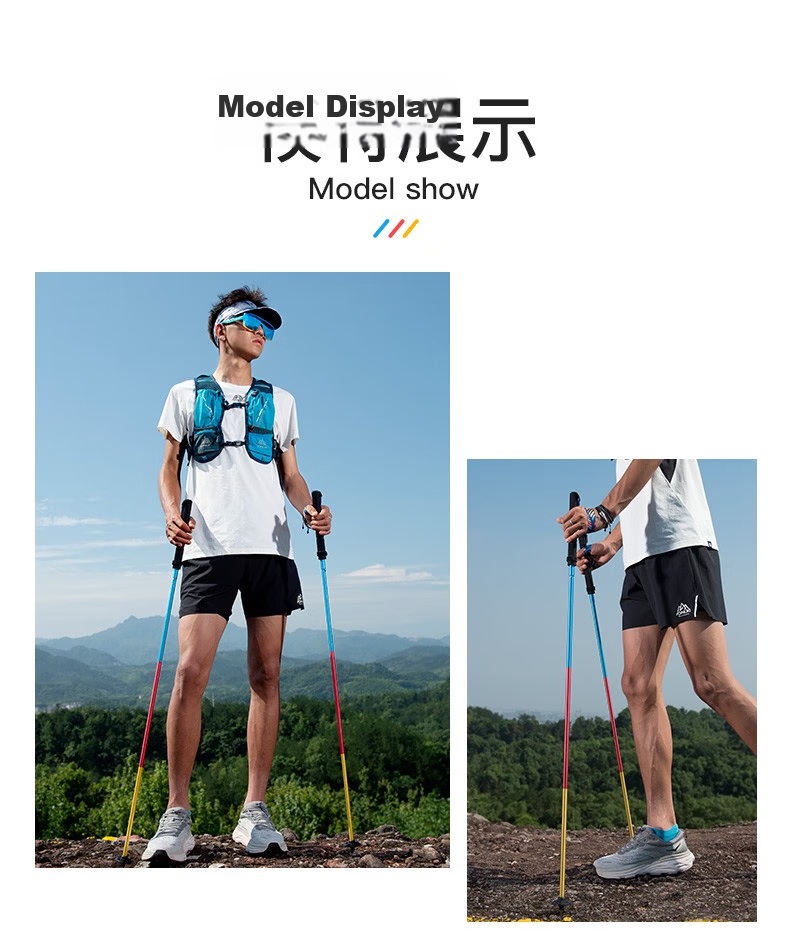 AONIJIE AONIJIE Telescopic Trekking Pole, Ultra-Light Outdoor Hiking And Cross-Country Non-Carbon Fiber Portable Adjustable Climbing Stick 11