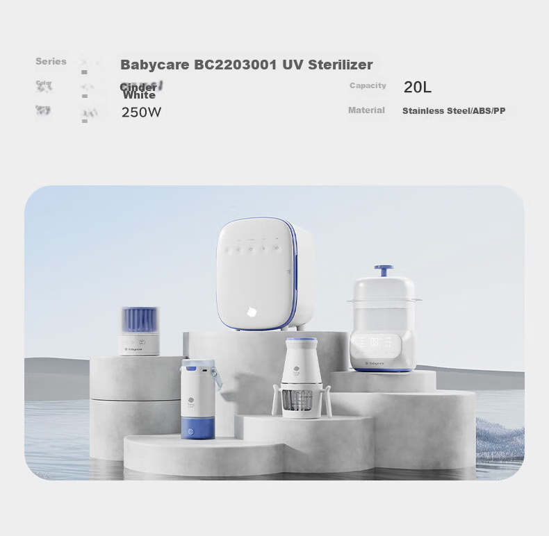 Babycare Baby Bottle Sterilizer Cabinet with UV Disinfection And Drying Function, Home Use, 28 LED Beads + 28L Capacity 1