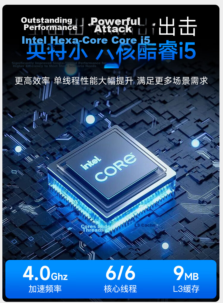 Great Wall Lingyun THC37 Desktop Computer Business Office Home Entertainment Complete PC (Quad-Core Core i3, 16GB RAM + 512GB SSD) 2