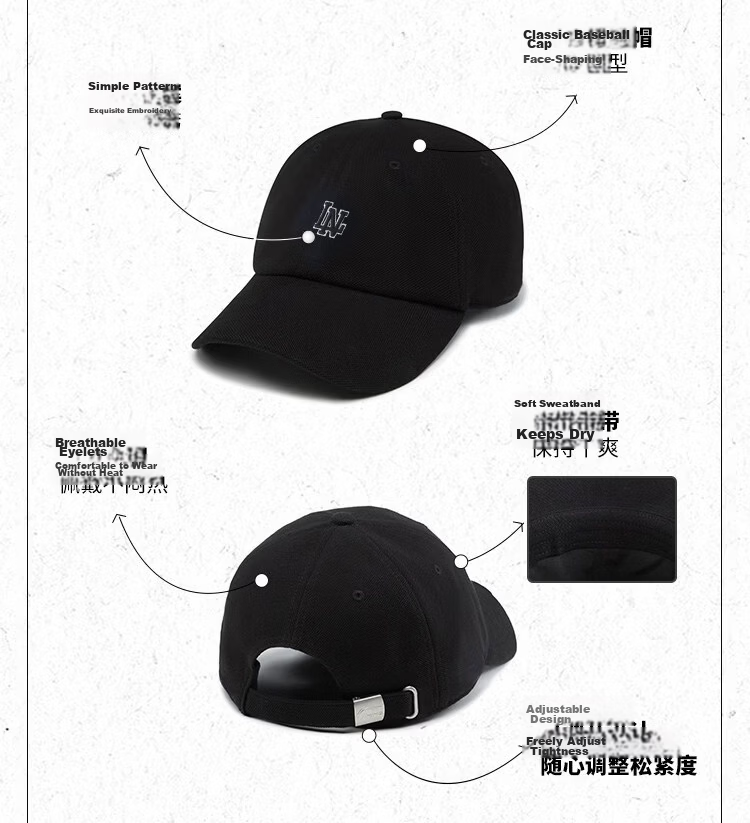 LI-NING Oversized Baseball Cap Duckbill Hat Unisex Sun Protection Summer Sports Running Sunshade Hat 7