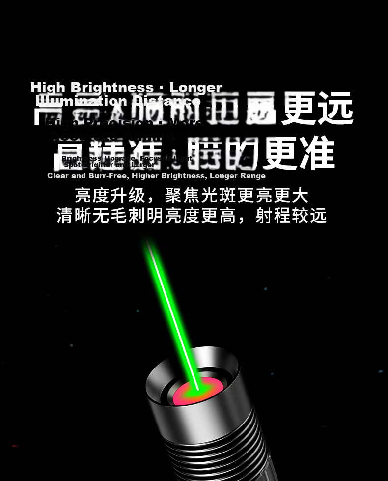 Whist H11 High-Power Bright Green Laser Pointer with Long Battery Life, Constant-On Green Laser Light, Desert Star Pointer, Rechargeable Long-Range Stargazing Pen, Infrared 10