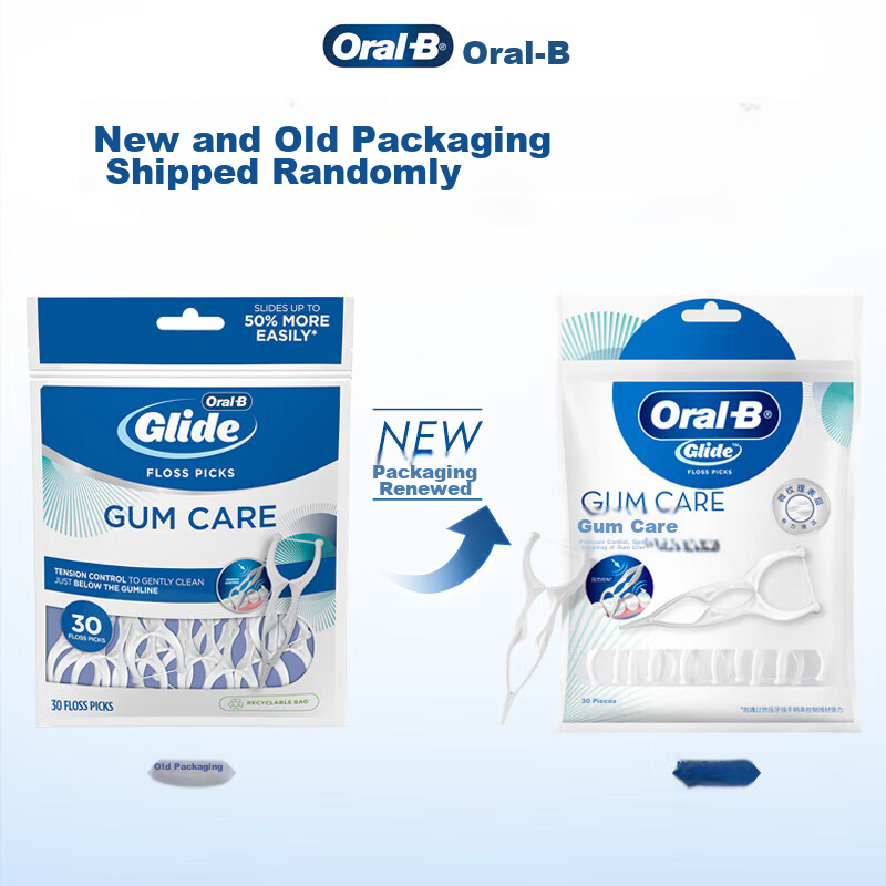 Oral-B Dental Floss Picks Toothpicks Professional Teeth Cleaning Portable Y-Shaped 30pcs/Pack Mixed Packaging 1