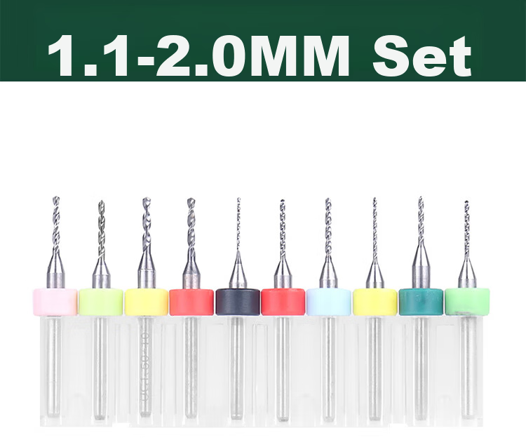Raymond PCB Fixed Handle Micro Drill Bit Set 1.6-2.5mm 10 Pieces 10