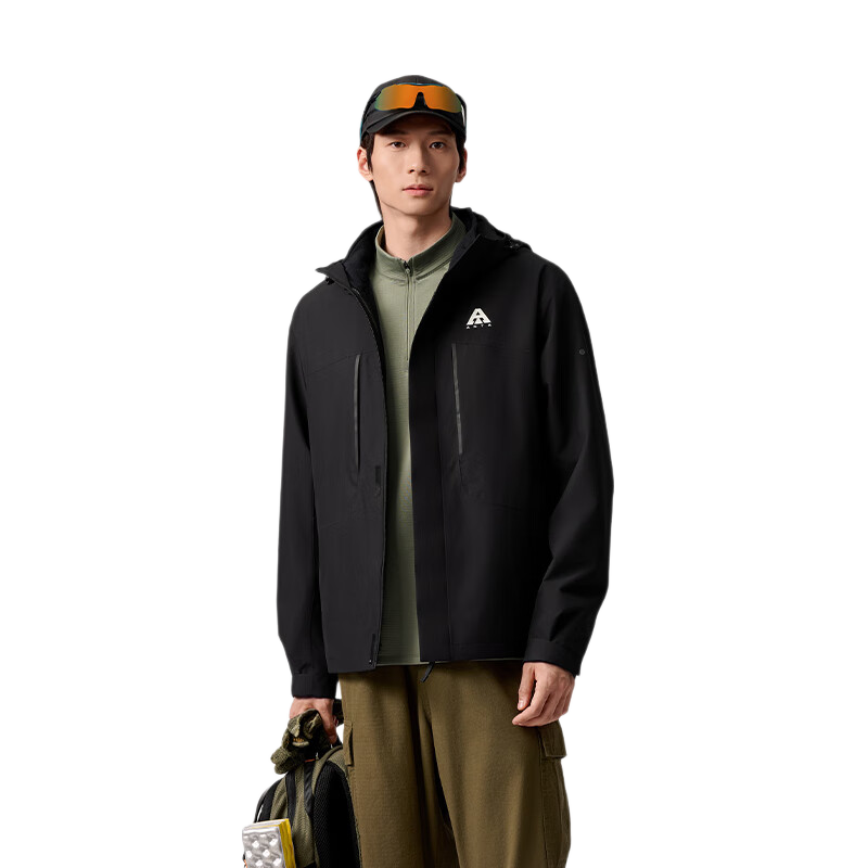 ANTA Water Shell Jacket | Dadi Zhike 3.0 Functional Three-In Jacket for Men, Windproof, Waterproof, Fleece-Lined, Two-Piece Set