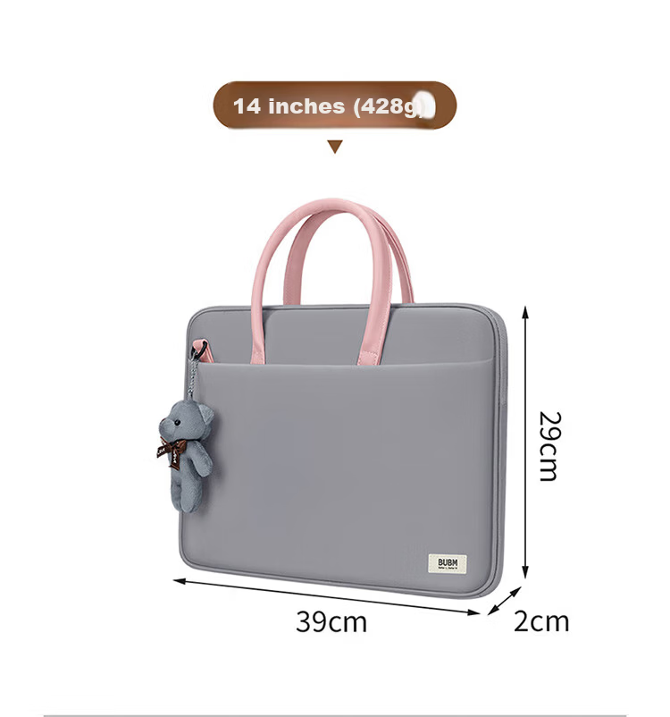 BUBM Cute Laptop Bag for Women 14 Inch, Suitable for Huawei, Lenovo Notebooks, Crossbody Apple Fashion Shoulder Bag 11