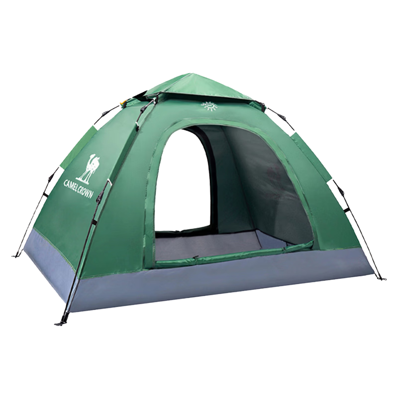 CAMEL Outdoor Tent Portable Foldable Automatic Silver Coated Sunshade Park Picnic Camping Overnight Gear Military Green
