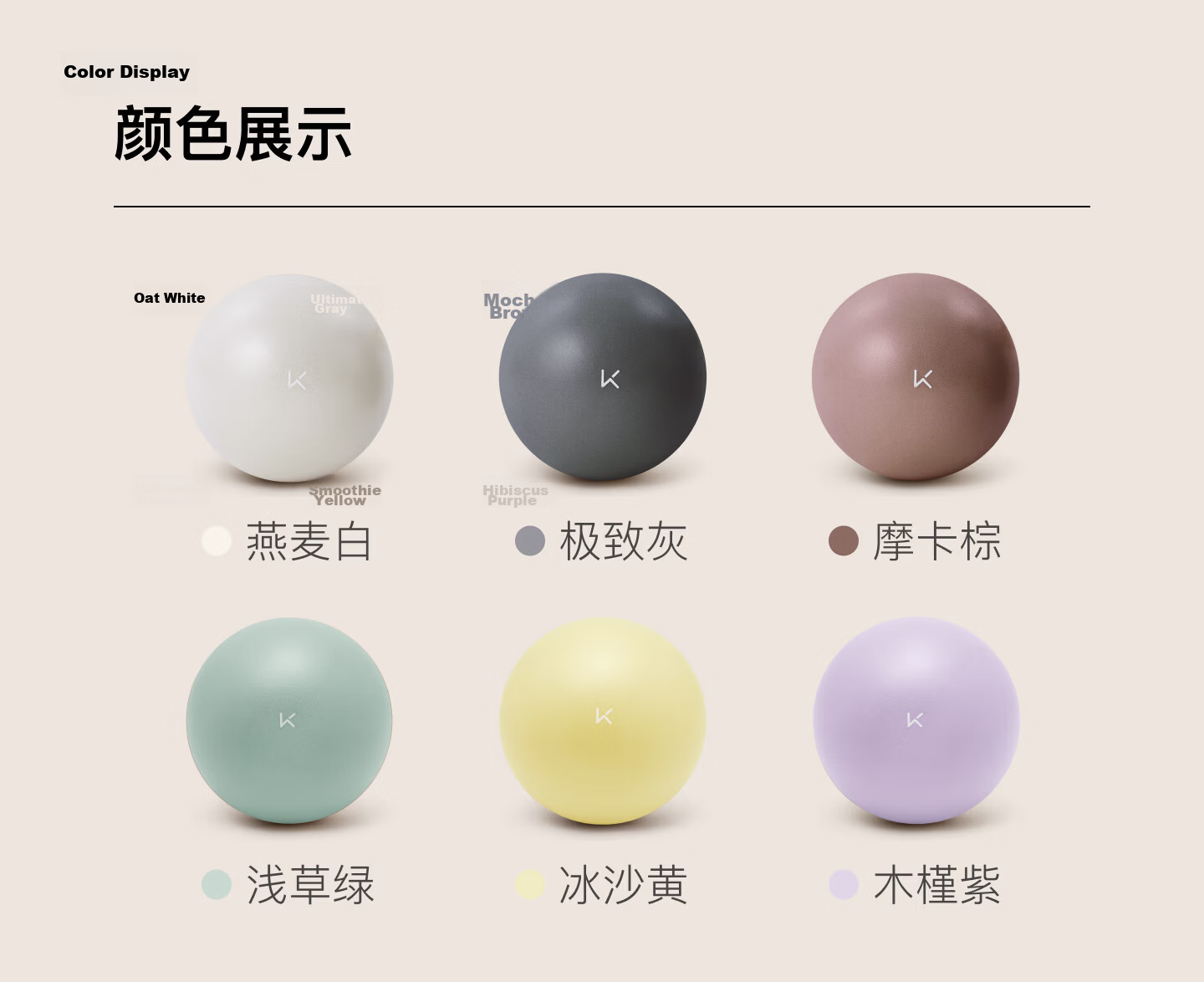Keep 25cm Mini Yoga Ball, Fitness Training, Anti-Burst, Non-Slip, Thickened, Suitable for Pregnant Women, Ice Cream Yellow 10