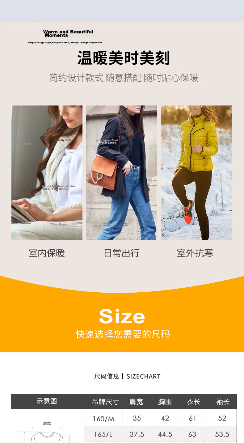 Yiershuang [100% Pure Cotton] Women's Thermal Underwear, Warm Top, Pure Cotton Undershirt, Cotton Sweater, Autumn And Winter Base Layer 11