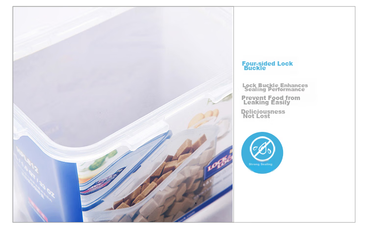 LOCK&LOCK Plastic Sealed Food Storage Containers Set, Kitchen Freezer Food Preservation Storage Box, 7-Piece Set 15