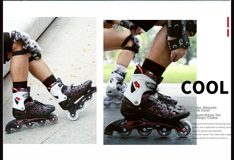 COUGAR Adult Adjustable Inline Skates Silver Purple Size M 8