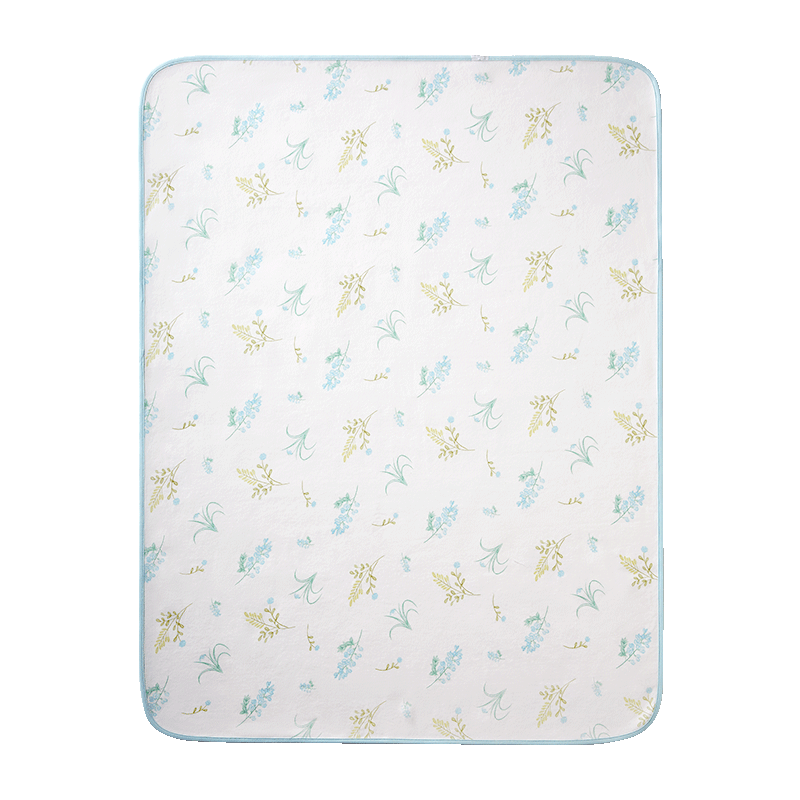 Shiyuejiejing Washable Diaper Pad, Nursing Pad, Postpartum Pad, Menstrual Pad, Bed Sheet, Light Blue Tranquil, 90*120