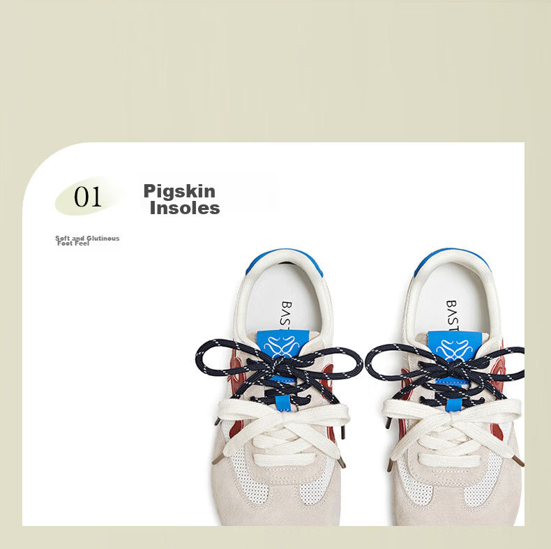Basto 25 Autumn Training Shoes Trendy Street Vintage Women's Casual Shoes CN611CM5 Red/Ivory 38 12
