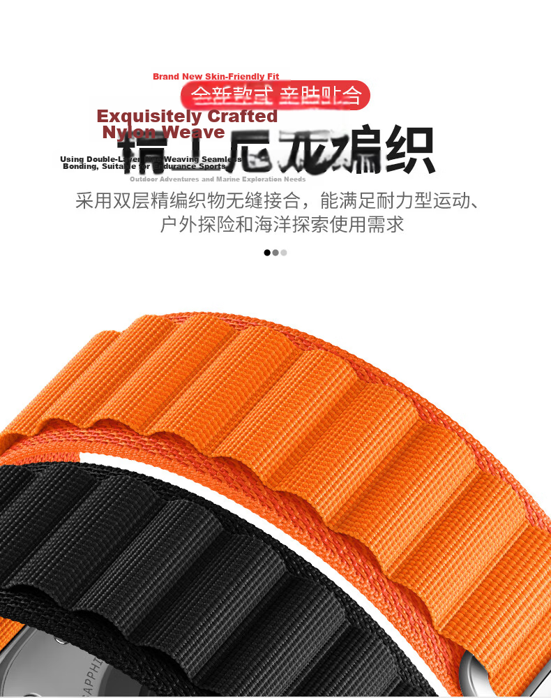 BHO Nylon Loop Band for Apple Watch S11/S10/Ultra 3, Alpine Loop Strap for iWatch S9/8/7/6/5/4/SE3/2 2