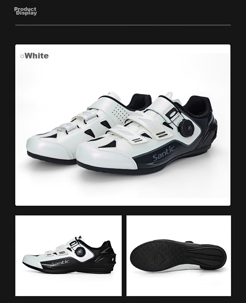 Sendike All-Terrain Non-Locking Cycling Shoes, Bicycle Unlocked Casual Road Shoes for Men [Caribbean 2.0], White, Size 43 9