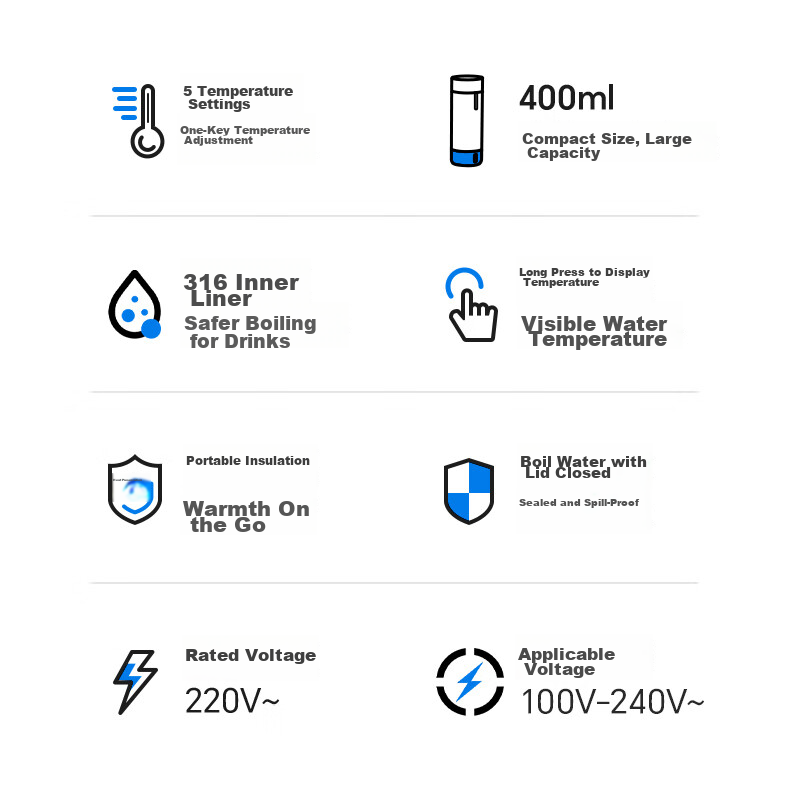 PHILIPS Wireless Portable Constant Temperature Smart Water Cup, Insulated Mug, Rechargeable Kettle, Outdoor Milk Preparation, 320ml 4