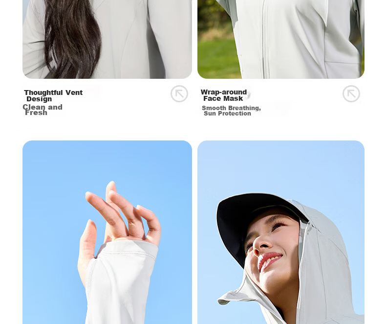 361° Women's Long Sun Protection Jacket Spring Summer Cooling UPF200+ UV Protection Outdoor Breathable Coat 662624601-3 21