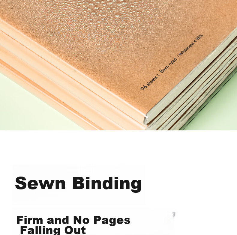 Deli 16K (B5) Large Capacity 96-Sheet 4-Pack Kraft Paper Notebook Set T1696-A 11