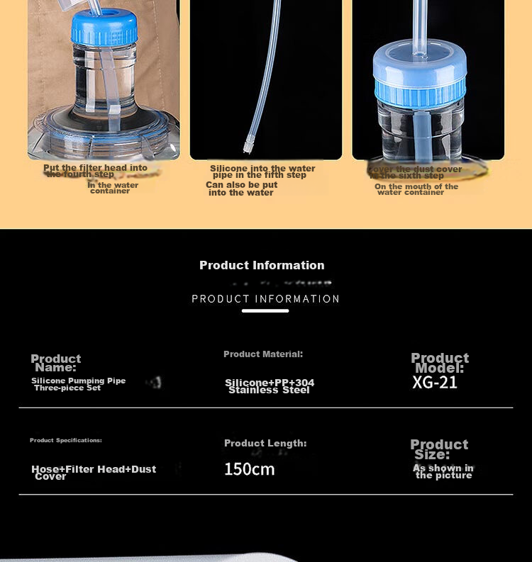 Baijie Silicone Water Inlet Tube Tea Water Pipe Water Dispenser Pump Food Grade Silicone Hose Pump Tube Bottled Water Soft Tube 14