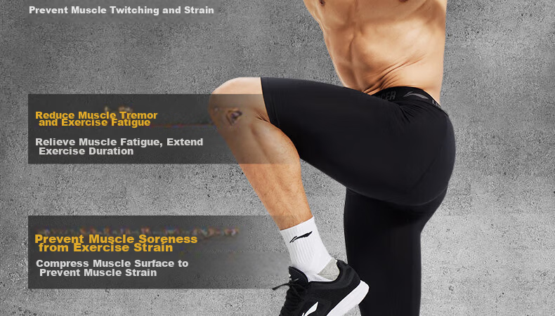 LI-NING Men's Sports Shorts Compression Basketball Running Quick-Dry High Elasticity Base Layer Fitness Five-Point Training Pants 10
