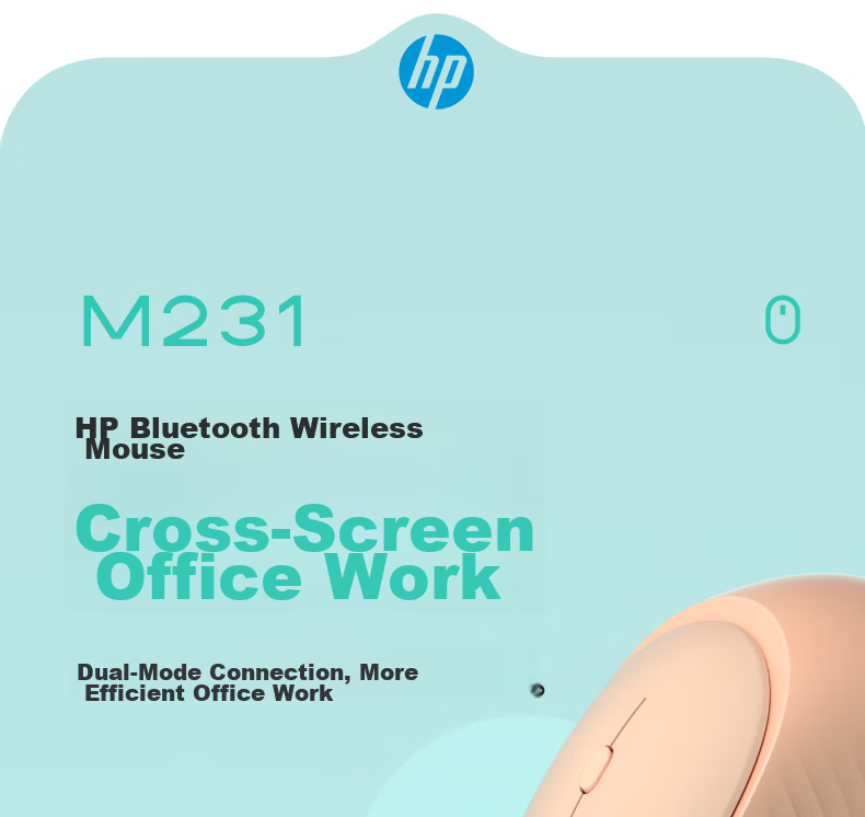 HP M251SE Wireless Quiet Mouse Compact and Portable Elegant And Stylish for Office And Home Use Suitable for Laptops And Desktop Computers Unisex Mouse Design Guan Ye Nai Cha Color 1