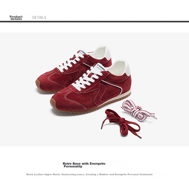 Lyle & Scott Casual Training Agan Shoes Mall Same Style Commuter Height Increasing Women's Shoes 19102 Rust Red BOS 38 4