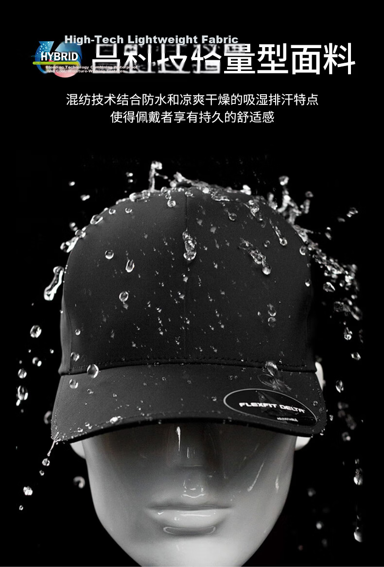 FLEXFIT DELTA180 Celebrity Edition Large Head Baseball Cap Outdoor Sun Protection Full-Coverage Duckbill Hat 2XL 9