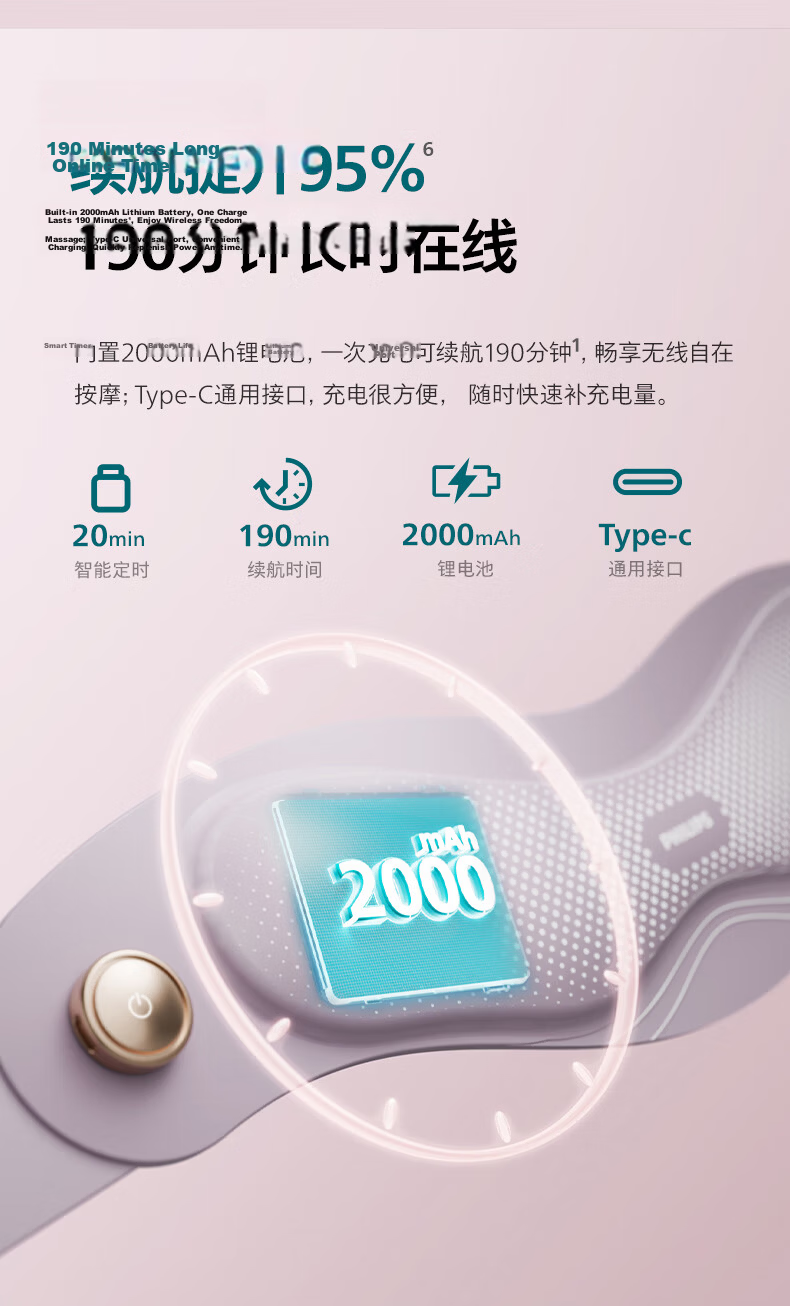 PHILIPS Teacher's Day Gift Warm Palace Massage Waist Belt Slim Menstrual Pain Relief Abdominal Warmer 3213B Purple for Girlfriend and Best Friend 12