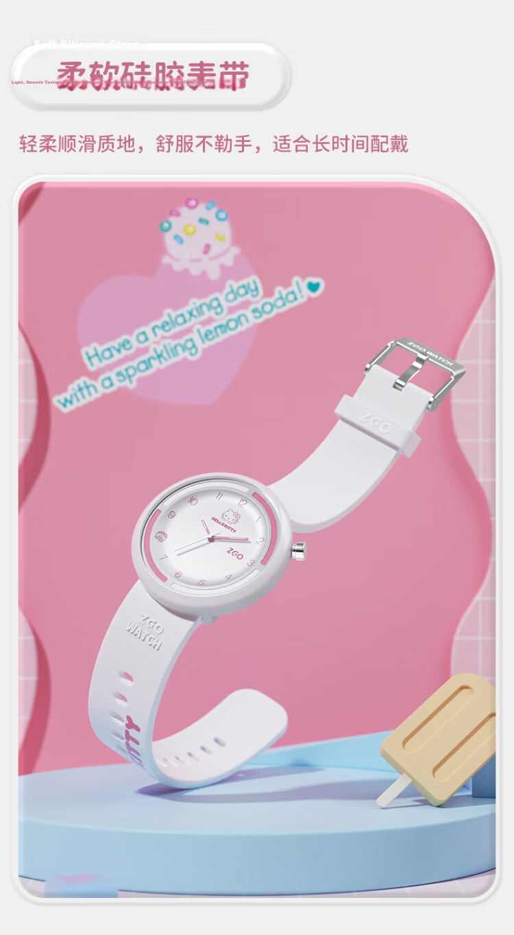 ZGO Sanrio Watch for Women, Stylish High School And Middle School Student Watch, Waterproof Children's Analog Watch for Girls 8
