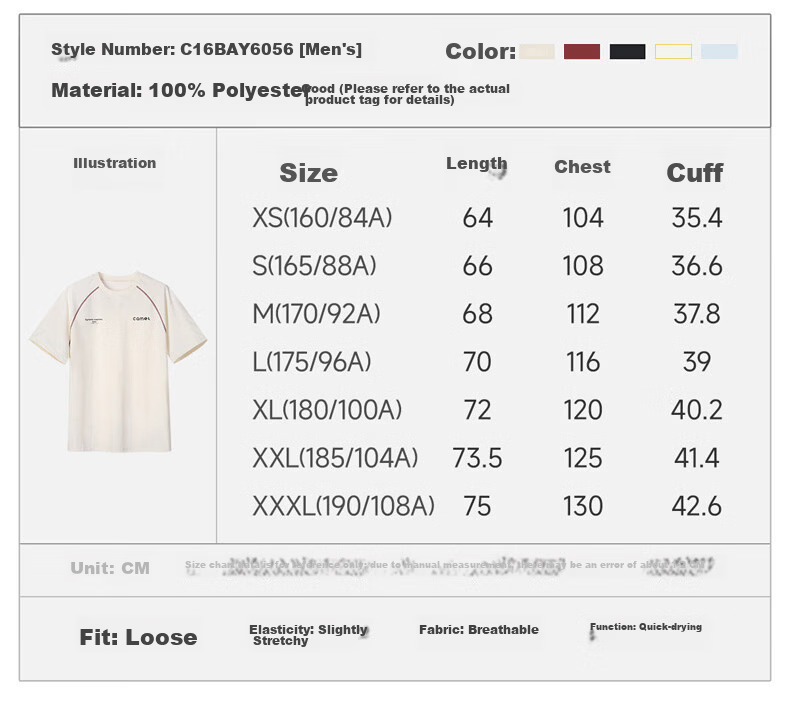 CAMEL Quick-Dry T-Shirt Casual Short Sleeve Men's Summer New Loose Fit Crew Neck Outdoor Sports Running Top 19